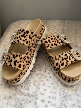 J/Slides NYC "Rice" Slip-On Embellished Buckle